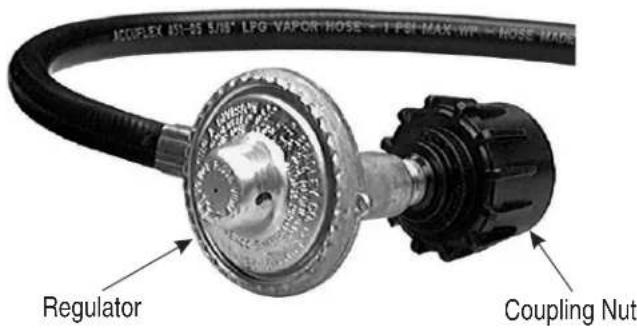 ICUPELEX 451-25 SUB' LPG VAPOR HOSE - T PSI MAX-WP - HOSE MADE Regulator Coupling Nut