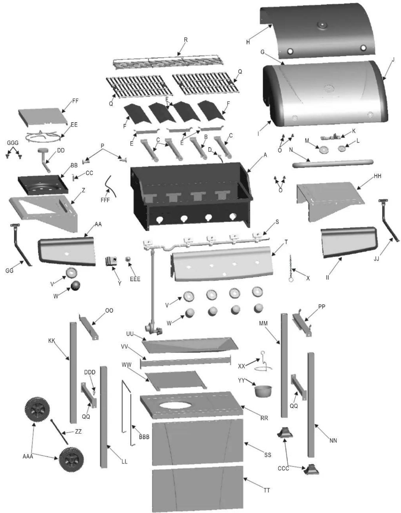 Exploded view diagram of a vehicle's internal components with labeled parts in English and Chinese