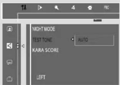NIGHT MODE TEST TONE AUTO KARA SCORE LEFT