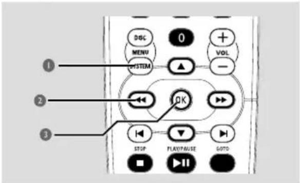 1 2 3 DOC MENU SYSTEM 0 + VOL - OK STOP PLAY/Pause GOTO