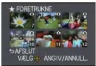 FORETRUKNE VÆLG ANGIV/ANNULL.