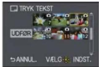 TRYK TEKST UDF∅R 5 ANNUL. VELG INDST.