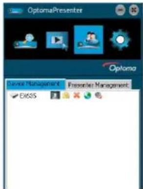 OptomaPresenter Options Driver Management Presenter Management EXSOS