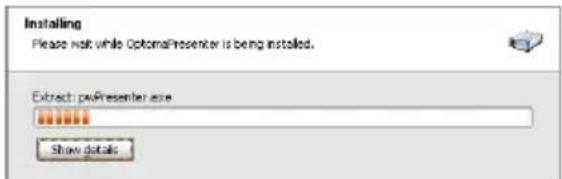 Installing Please not while OptomaPresenter is being installed. Extract: pvPresenter.exe Show details