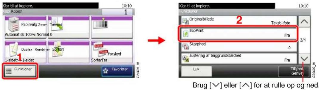 Klar til at kopiere. 10:10 Kop! Kopier 1 Papirvalg Zoom Tarkhed Automatisk 100% Normal 0 Duplex Kombiner Sorter/ 1-sidet-> 1-sidet SorterFra Forskyd Funktioner Favoritter GSJ001.01 Klar til at kopiere. 10:10 Funktioner Originalbillede Tekst+foto EcoPrint Fra Skarphed 0 Justering af baggrundstaethed Fra Luk Tilf/red. Genvej Brug [✓] eller [^] for at rulle op og ned. GSJ002.01