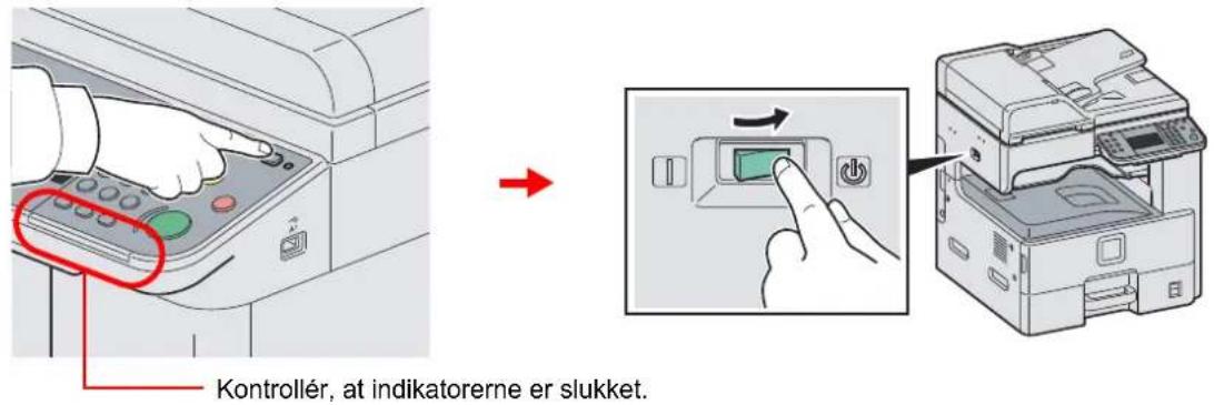 Kontrollér, at indikatorerne er slukket.