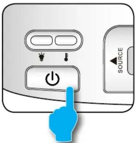 OPTOMA TX565UT-3D - Powering On the Projector - 3