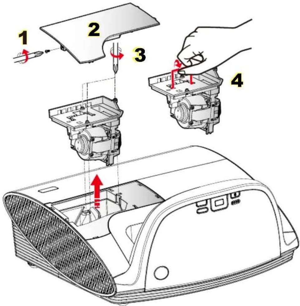 Diagram illustrating the assembly of a device with numbered components and directional arrows indicating process flow.