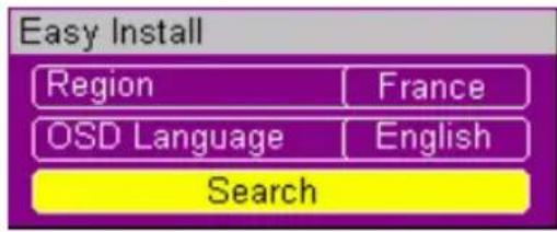 Easy Install Region France OSD Language English Search
