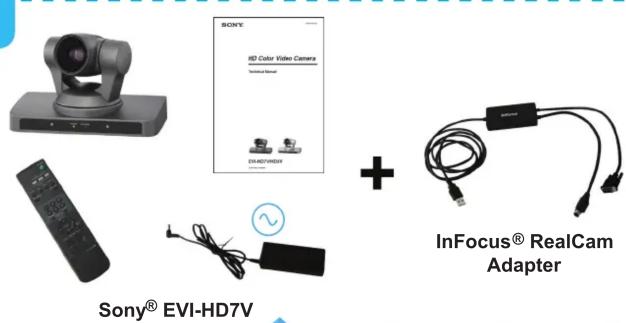 SONY® HD Color Video Camera + InFocus® RealCam Adapter Sony® EVI-HD7V