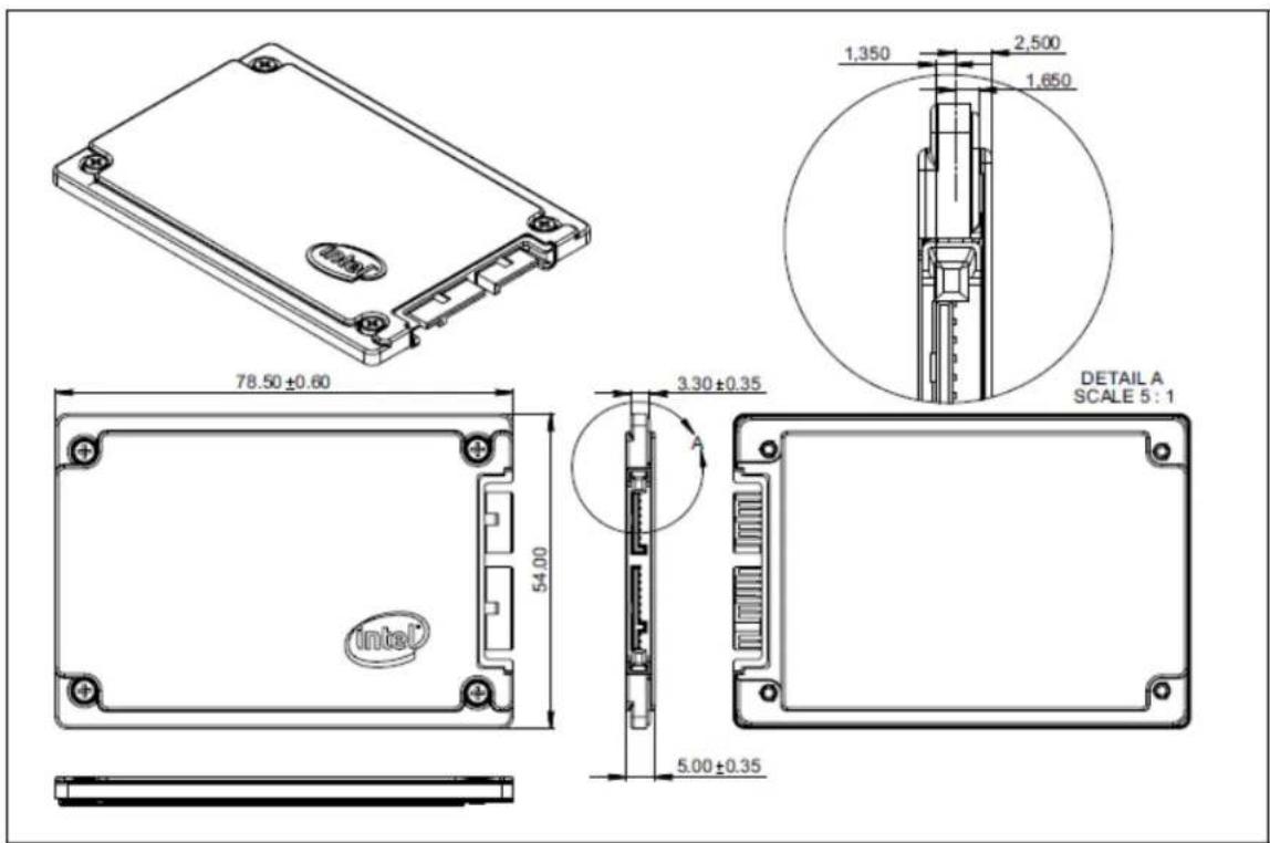 78.50±0.60 54.00 Intel 3.30±0.35 5.00±0.35 1,350 2,500 1,650 DETAIL A SCALE 5:1