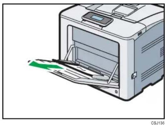 RICOH Aficio SP C730DN - Papirstop i bypassbakke - 1