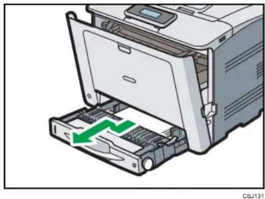 RICOH Aficio SP C730DN - Papirstop i kassette 1 - 4