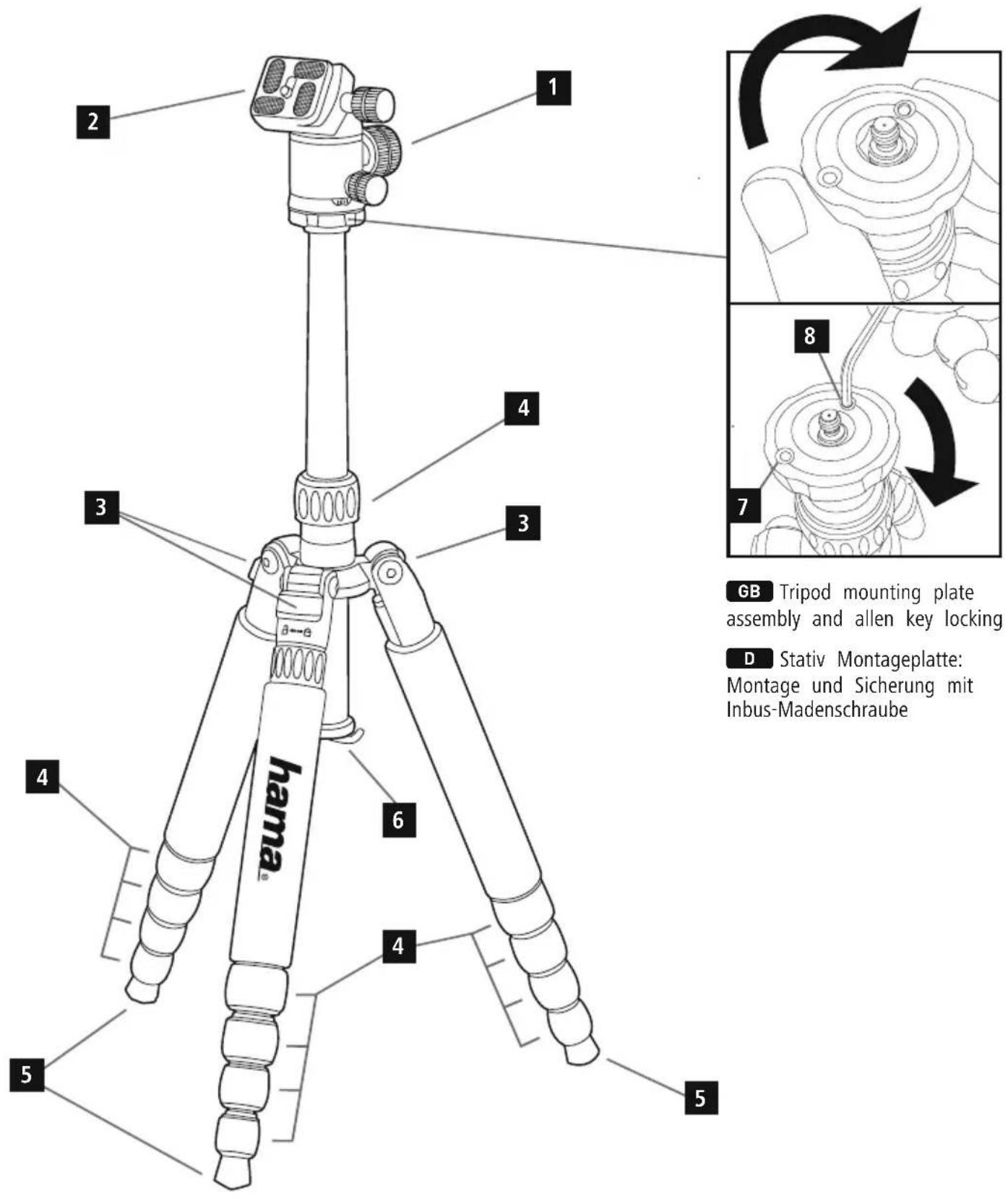 Technical diagram showing mechanical assembly steps with numbered annotations 7 and 8 indicating different states or components.
