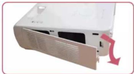SAMSUNG SP-M255W - Udskiftning og rengøring af filteret - 1