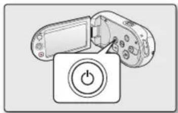 SAMSUNG SMX-C14LN - Turning the power on and setting the date and time - 2