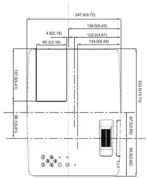 247.0(9.72) 138.0(5.43) 4.6(0.18) 122.2(4.81) 80.2(3.16) 114.0(4.49) 137.3(5.41) 333.5(13.13) 96.7(3.81) 67.3(2.65) 99.5(3.92)
