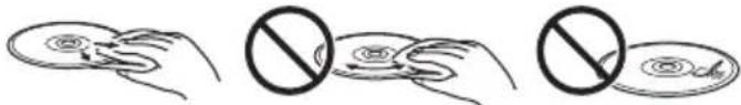 Three hand-drawn diagrams showing a circular object being cut with a prohibition symbol, no text or labels present.