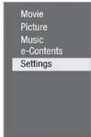 Movie Picture Music e-Contents Settings