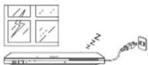 Diagram showing a device connected to a wall-mounted device with a cable, alongside a window display and a separate screen.