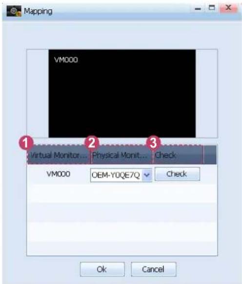 VM000 Virtual Monitor... Physical Monit... Check VM000 OEM-Y0QE7Q Check Ok Cancel