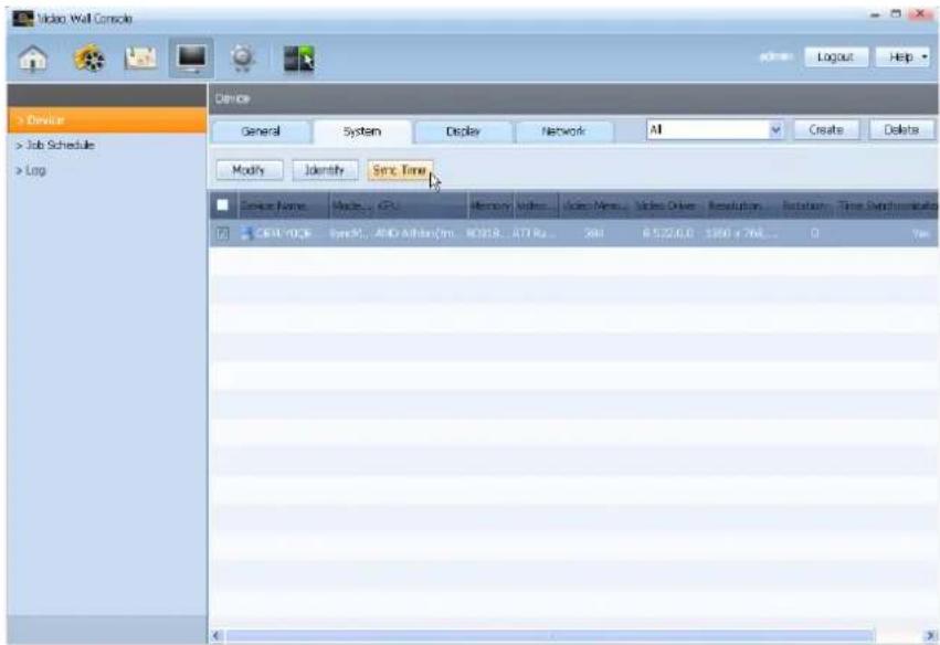 Video Wall Console General System Display Network All Create Delete Modify Identity Sync Time Service Name Mode...CPU Memory Media...Video Maps...Video Drive...Resolution...Rotation:Time Shiftsensitivity CIRAL YOCE Emid...ATID Altion/3m RC328...ATT Ru... 201 8.5224.0 1800 x 766... 0 766