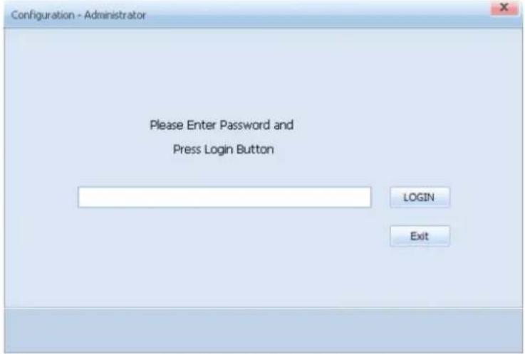Configuration - Administrator Please Enter Password and Press Login Button LOGIN Exit