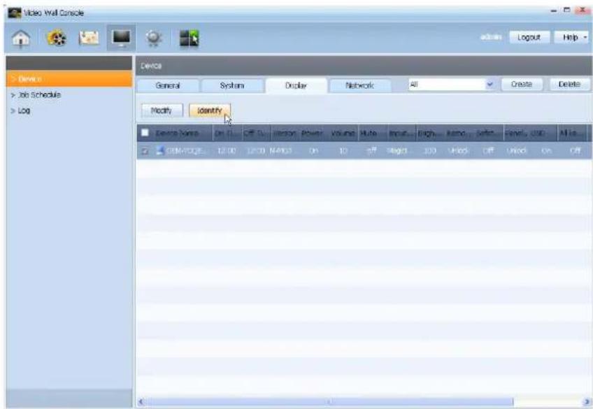 Video Wall Console General System Display Network All Modify Identity Device Tools On Off Power(Voltage,Mute Input,Bigh,Kilo,Safe,Fmail,Get All Is SEM-LOGE 12.00 12.00 MAX On IO Shift Speed 100 Unlock Open Unlock On Open
