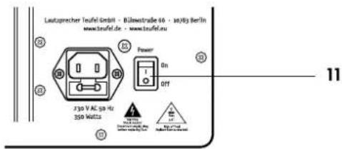 Laufprecher Teufel GmbH - Bilwetrade 40 - 10/85 Berlin www.teufel.de - www.teufel.eu 230 V AC, 50 Hz 350 MΩ Power On Off 11