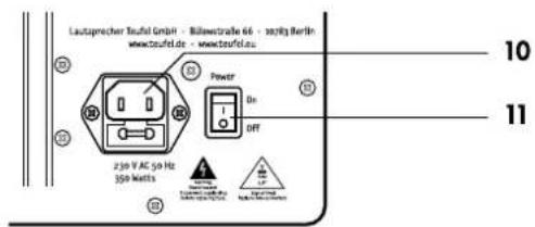 Lautsprecher Tzufl GmbH - Börselstraße 66 - 1021g Berlin www.tzufl.de - www.tzufl.de Power Dr Off 230 V AC 50 Hz 350 kWatts 10 11