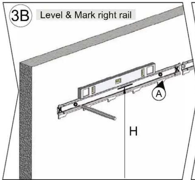 3B Level & Mark right rail A H