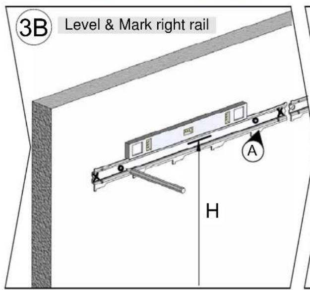 3B Level & Mark right rail A H
