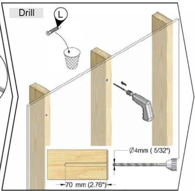 Drill L Ø4mm ( 5/32" ) 70 mm (2.76")