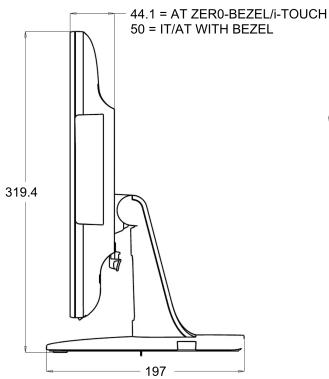 44.1 = AT ZERO-BEZEL/i-TOUCH 50 = IT/AT WITH BEZEL 319.4 197