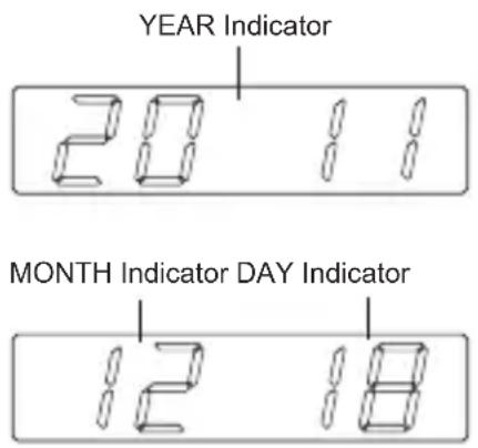 YEAR Indicator 20 11 MONTH Indicator DAY Indicator 12 18