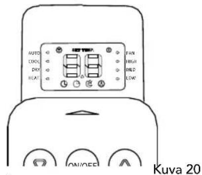 AUTO COOL DRY HEAT FAN HIGH MED LOW ON/OFF Kuva 20