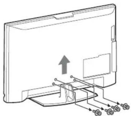 SONY Bravia KDL-40V4000K - Løsne bordstativet fra TV-en - 3