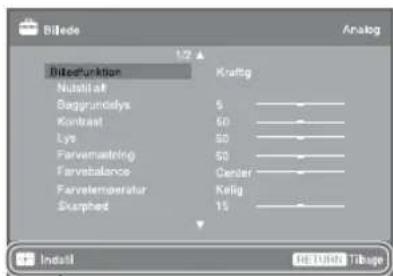 Bilde Analog Diltefunktion Nutstalt Saggrunddys Kraftig 50 50 Farvermasting 50 Farvebalance Center Farvelermperatur Krigig 15 Skurped Install RETURN Tibaje