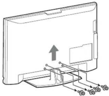 SONY Bravia KDL-40V4000K - Justering af vinklen til venstre og højre (drejning) - 2