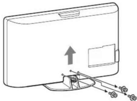 SONY Bravia KDL-40V4000K - Detaching the Table-Top Stand from the TV - 3