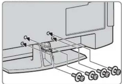 SONY Bravia KDL-40V4000K - 2: Attaching the stand (except for KDL-52V4000/52V42xx) - 2