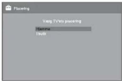 Placing Vasig TV/eta placering Hemme I build