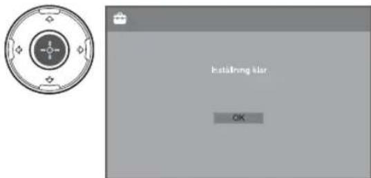 Inställung klar OK