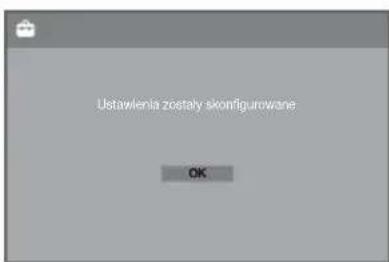 Ustawienia zostały skonfigurowane OK