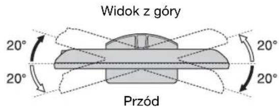 Widok z góry 20° 20° Przód 20° 20°