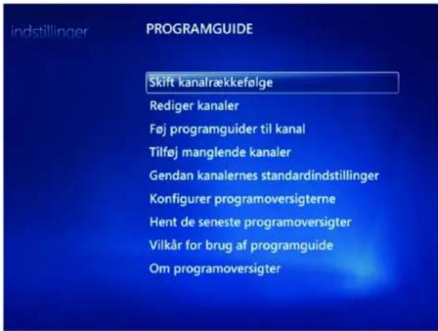 Amitech HomeCenter Living 440 - Opsætningafkanaler / programguiden - 1