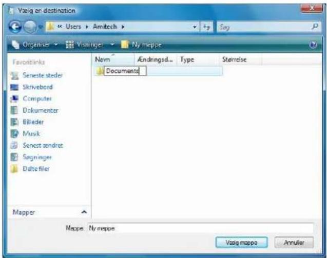 Amitech HomeCenter Living 441 - Ændre standardplaceringen af private dokument mapper - 5
