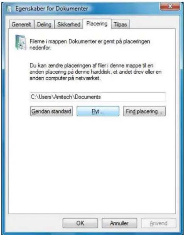 Amitech HomeCenter Living 441 - Ændre standardplaceringen af private dokument mapper - 2