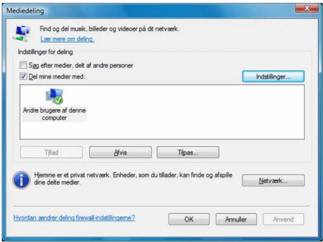 Amitech Internet Audio system 310 - Windows Media Player 11 opsætning - 2