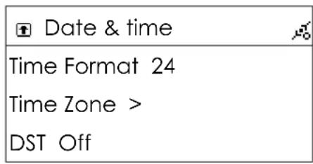 Amitech Internet Audio system 310 - Date & time - 2